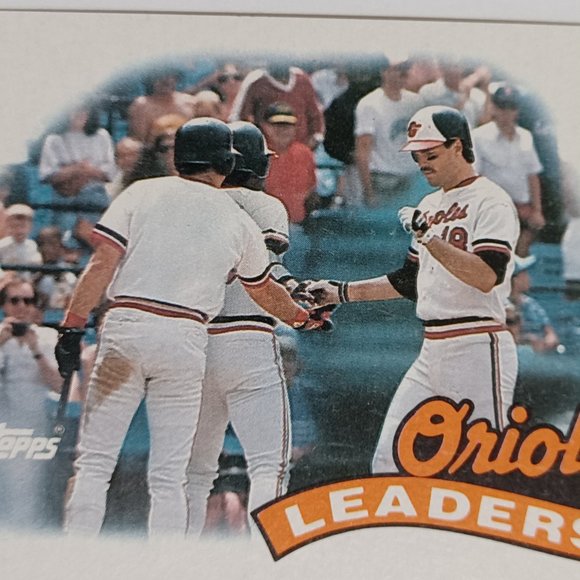 Vintage Baseball Card Baltimore Orioles Leaders 1988 Topps 381 - Picture 6 of 6